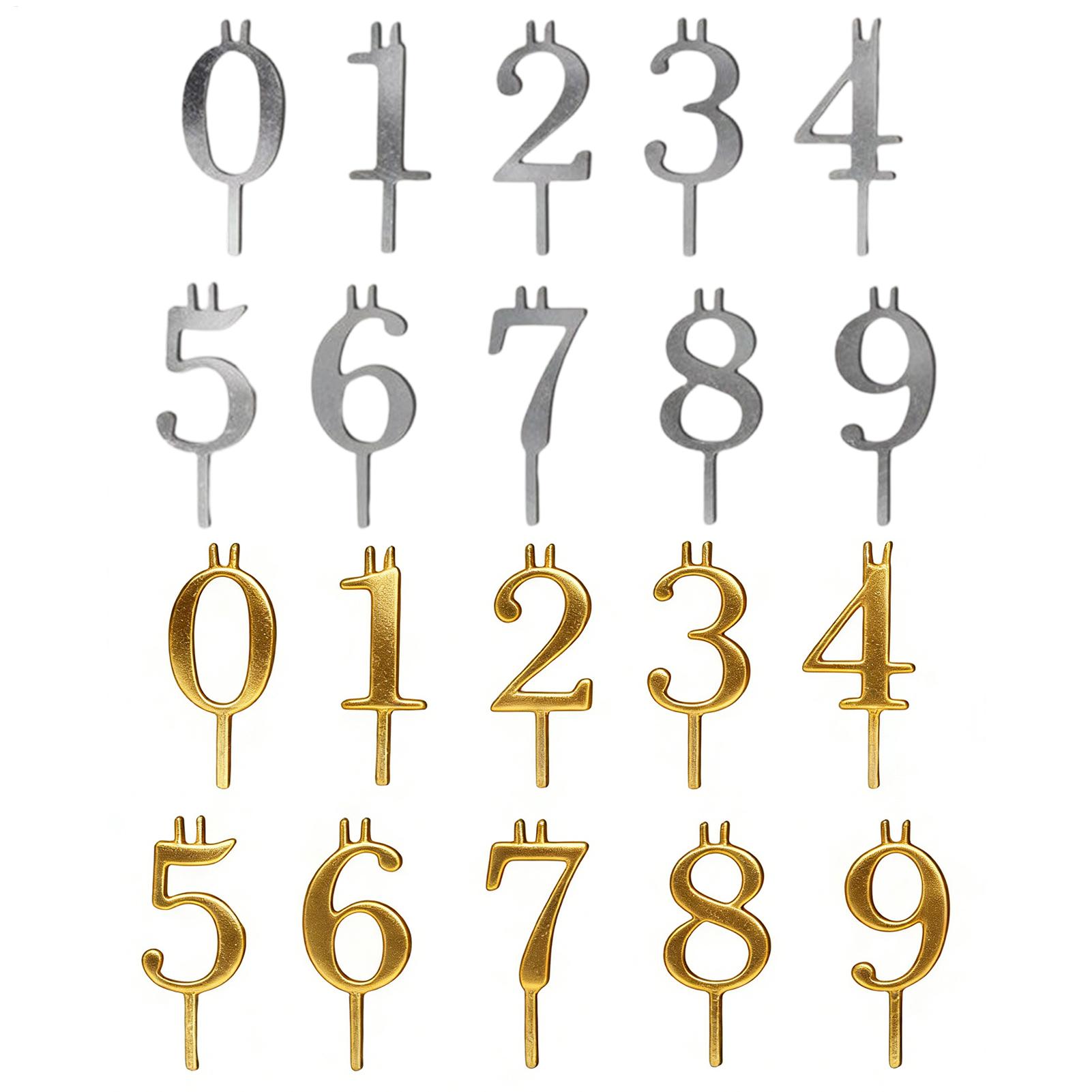 10pcs 0-9 Number Cake Toppers  - Holiday Candle Set recension och pris