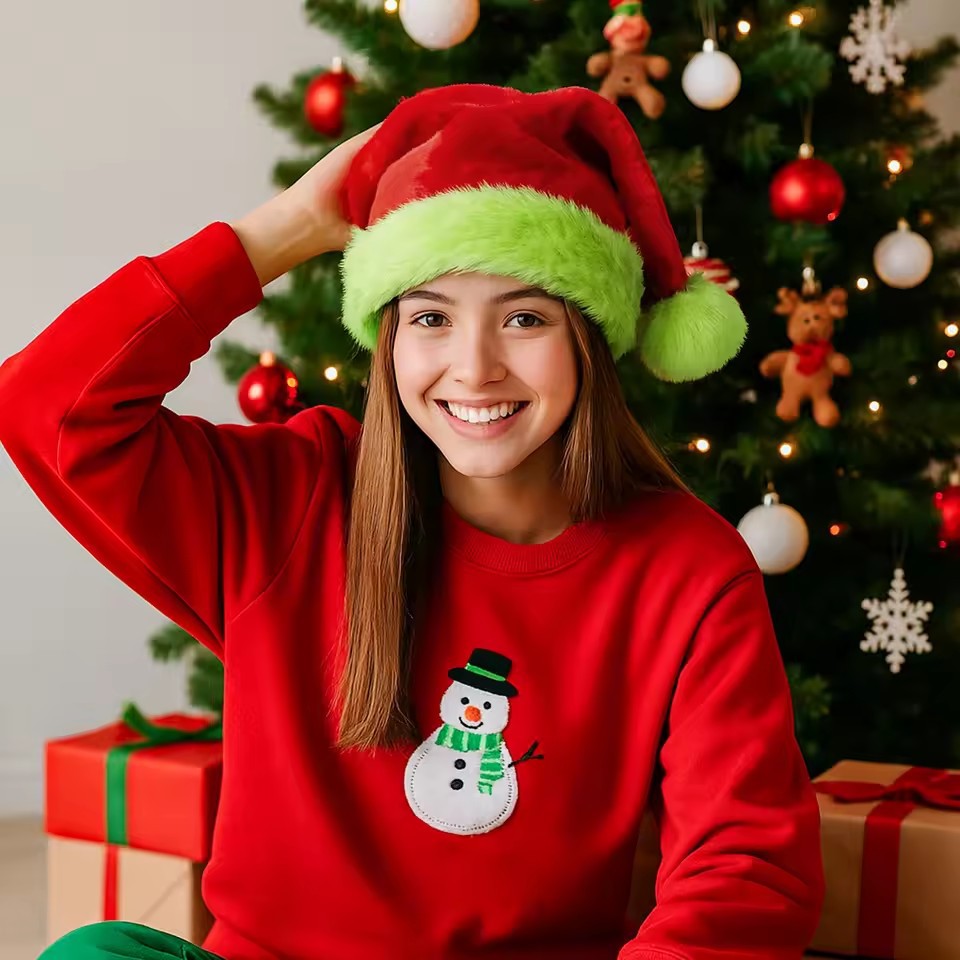 1 PCS/10 PCS Christmas Santa H - Santa Hat Plush recension och pris